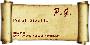 Petul Gizella névjegykártya